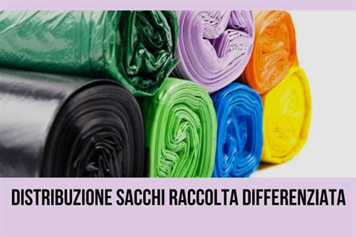 Distribuzione gratuita dei sacchi per la raccolta differenziata dei rifiuti